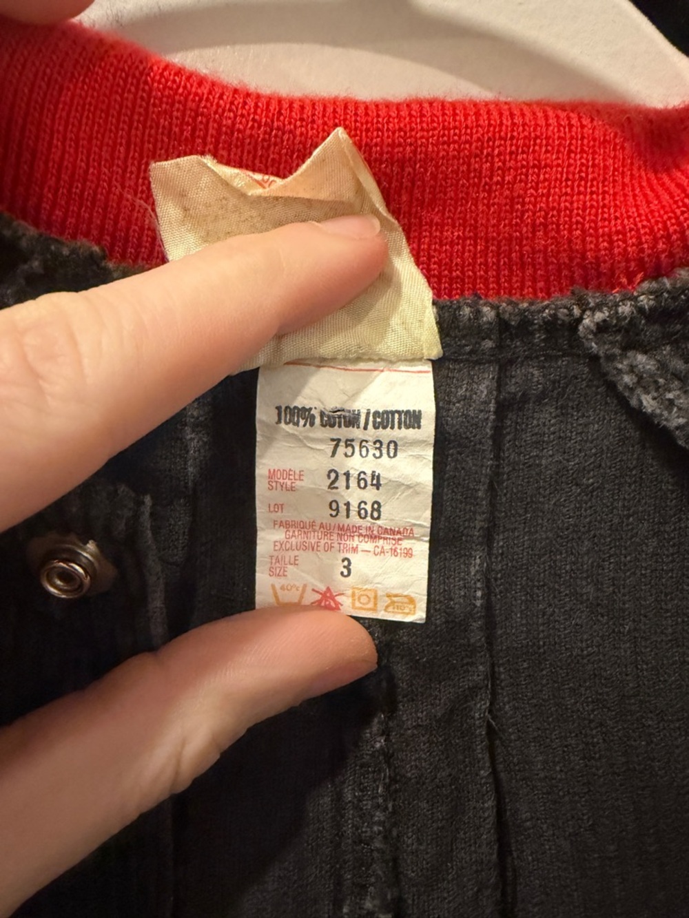 Vintage Winnie the Pooh Kids Black Corduroy Jumpsuit Red accents - Picture 11 of 15